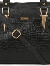 Load image into Gallery viewer, Women BlackTexture Leather Handheld Bag