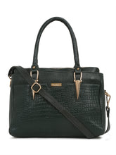 Load image into Gallery viewer, Women green Texture Leather Handheld Bag