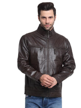 Load image into Gallery viewer, Men Choco Brown Leather Jacket
