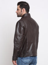 Load image into Gallery viewer, Men Choco Brown Leather Jacket