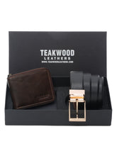 Load image into Gallery viewer, Teakwood Genuine Leather Combo Gift Set