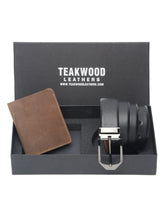 Load image into Gallery viewer, Teakwood Genuine Leather Combo Gift Set