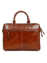 Load image into Gallery viewer, Unisex Tan Solid Leather Bag