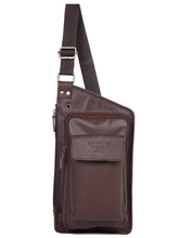 Load image into Gallery viewer, Teakwood Genuine Leather Cross Body Messenger Brown Bag
