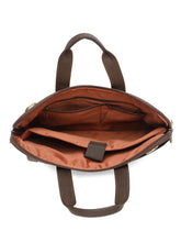 Load image into Gallery viewer, Unisex Brown Textured Genuine Leather Laptop Bag