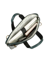 Load image into Gallery viewer, Unisex Green Croco Leather Laptop Bag