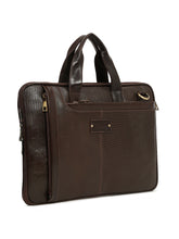 Load image into Gallery viewer, Unisex Brown Lizard Leather Structured laptop Bag