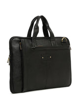 Load image into Gallery viewer, Unisex Black Leather taxtured laptop Bag