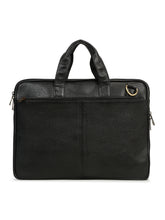 Load image into Gallery viewer, Unisex Black Leather taxtured laptop Bag