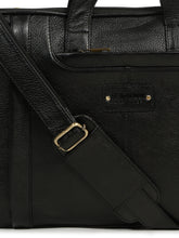 Load image into Gallery viewer, Unisex Black Leather taxtured laptop Bag