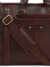 Load image into Gallery viewer, Unisex Brown Leather taxtured laptop Bag