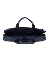 Load image into Gallery viewer, Teakwood Blue Solid Genuine Leather Laptop bag