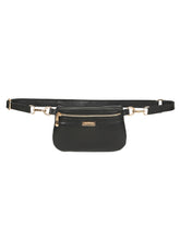 Load image into Gallery viewer, Women black leather sling bag
