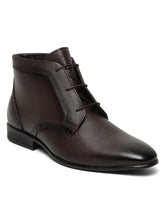 Load image into Gallery viewer, Men's Brown Leather Lace-up Chukka Boots