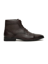 Load image into Gallery viewer, Men's Brown Texture Leather Lace-up Chukka Boots