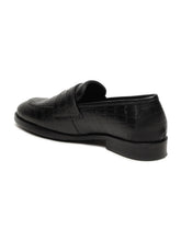 Load image into Gallery viewer, Men's Black Texture Leather Monk Strap Loafers
