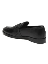 Load image into Gallery viewer, Men's Black Solid Leather Slip-on shoes
