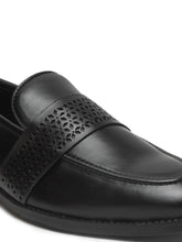 Load image into Gallery viewer, Men's Black Solid Leather Slip-on shoes