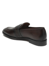 Load image into Gallery viewer, Men's Brown Solid Leather Slip-on shoes