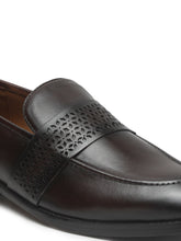 Load image into Gallery viewer, Men's Brown Solid Leather Slip-on shoes