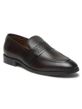 Load image into Gallery viewer, Men's Brown Solid Leather Slip-on shoes