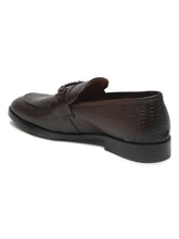 Load image into Gallery viewer, Men's Brown Texture Leather Slip-on shoes