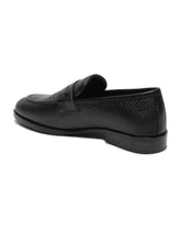 Load image into Gallery viewer, Men's Classic Black Texture Moccasins Leather Shoes