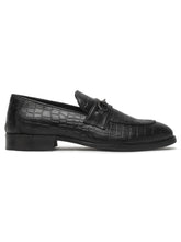 Load image into Gallery viewer, Men's Black Texture Leather Slip-on shoes