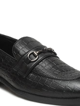Load image into Gallery viewer, Men's Black Texture Leather Slip-on shoes