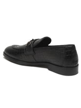 Load image into Gallery viewer, Men's Black Texture Leather Slip-on shoes