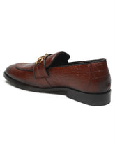 Load image into Gallery viewer, Men's Tan Texture Leather Slip-on shoes