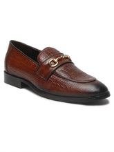 Load image into Gallery viewer, Men's Tan Texture Leather Slip-on shoes