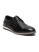 Load image into Gallery viewer, Men's Black Semi-Formal Lace-Up Leather Shoes