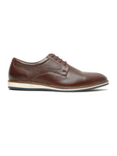Load image into Gallery viewer, Men's Brown Semi-Formal Lace-Up Leather Shoes