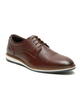 Load image into Gallery viewer, Men's Brown Semi-Formal Lace-Up Leather Shoes