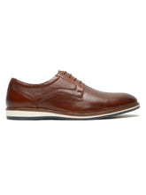 Load image into Gallery viewer, Men's Tan Semi-Formal Lace-Up Leather Shoes