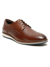 Load image into Gallery viewer, Men's Tan Semi-Formal Lace-Up Leather Shoes