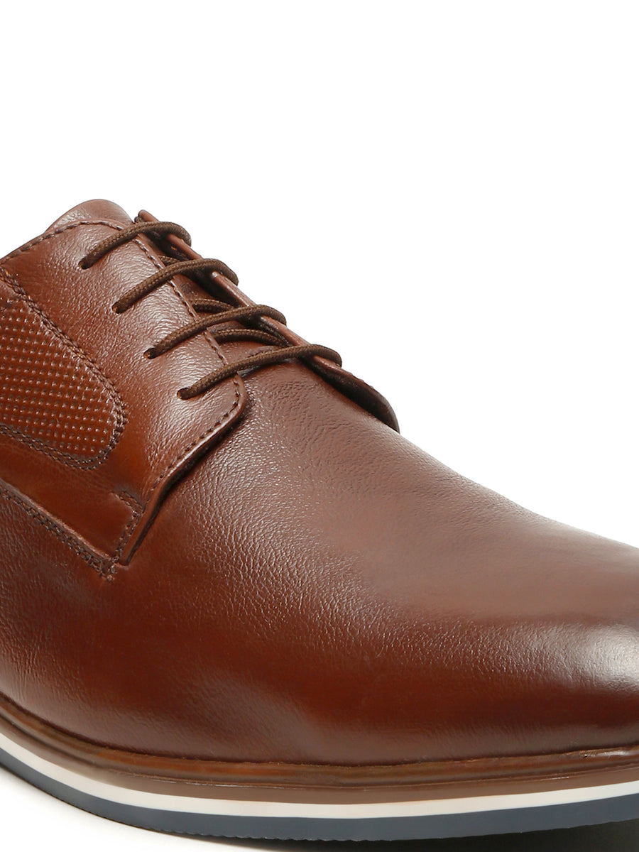 Tan Lace-Up Leather Shoes Teakwood Leathers
