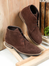 Load image into Gallery viewer, Men's Suede Leather Lace-Up Ankle Boots