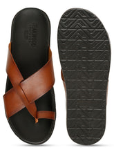 Load image into Gallery viewer, Men's Tan Leather Toe Loop Sandals