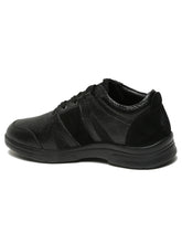 Load image into Gallery viewer, Men Black Leather Lace-Up Semi-Formal shoes