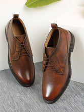 Load image into Gallery viewer, Men Pine Texture Leather Formal Shoes