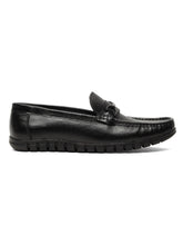 Load image into Gallery viewer, Men's Black Solid Leather 360 Loafers