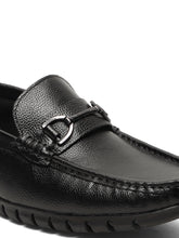 Load image into Gallery viewer, Men's Black Solid Leather 360 Loafers