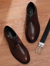 Load image into Gallery viewer, Men's Cherry Texture Leather Derbies Shoes