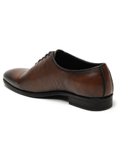 Load image into Gallery viewer, Men's Pine Two-Tone Texture Leather Derbies Shoes