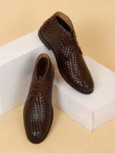 Load image into Gallery viewer, Men Brown Leather Casual Shoes