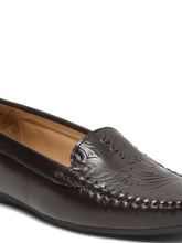 Load image into Gallery viewer, Teakwood Leathers Women Brown Printed Slip-on Loafers