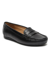 Load image into Gallery viewer, Teakwood Leathers Women Black Solid Slip-on Loafers
