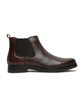 Load image into Gallery viewer, Men's Brown Solid Leather Chelsea boots